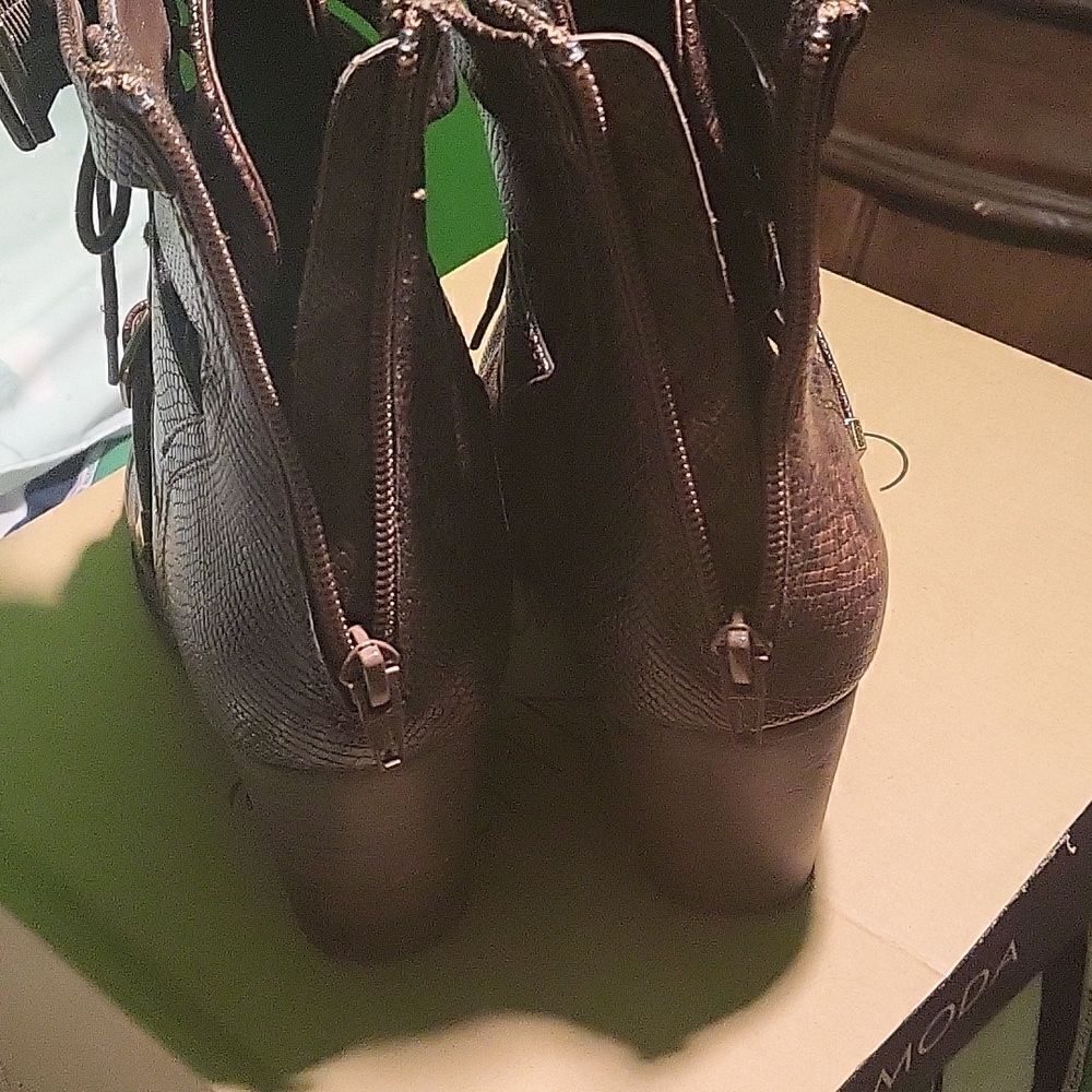 Brown croc booties  - Picture 3 of 5